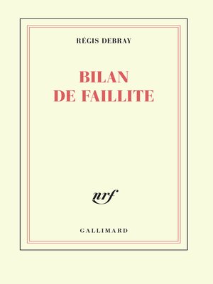 cover image of Bilan de faillite